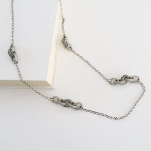 Banana Republic Silver Chain Necklace Crystal